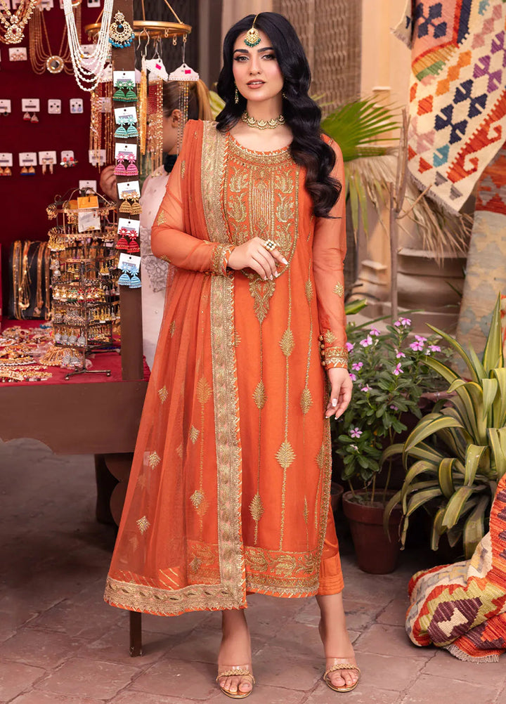 Pyaar Diyan Gallan By Asim Jofa Embroidered Net Suit Unstitched 3 Piece AJEM-08 - Festive Collection