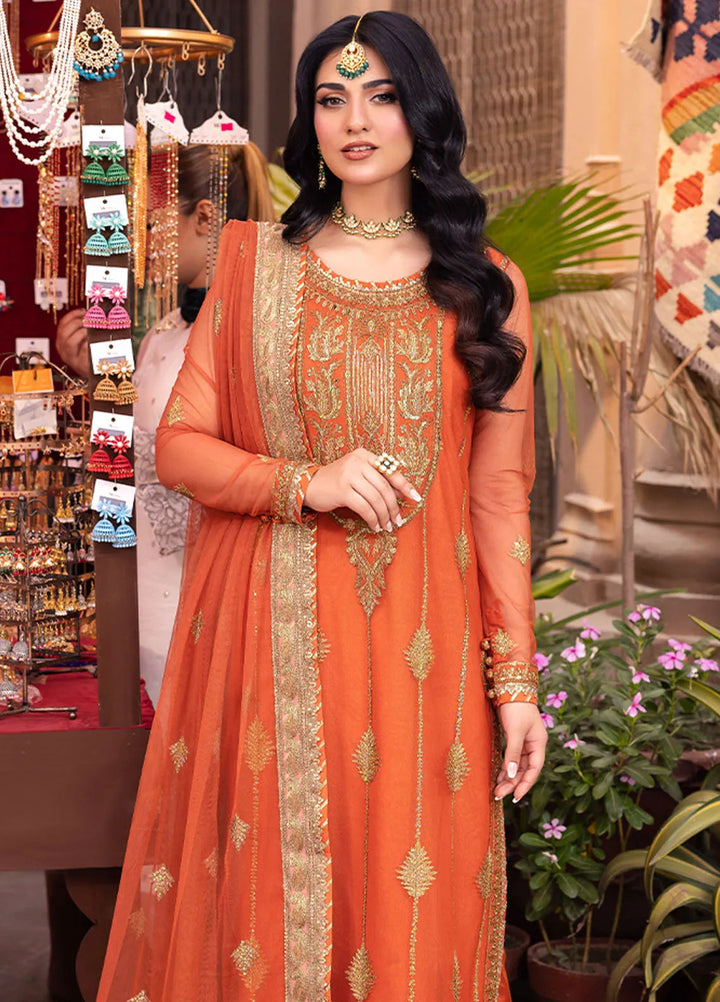 Pyaar Diyan Gallan By Asim Jofa Embroidered Net Suit Unstitched 3 Piece AJEM-08 - Festive Collection
