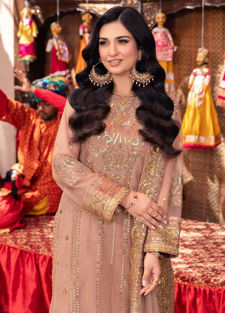 Pyaar Diyan Gallan By Asim Jofa Embroidered Net Suit Unstitched 3 Piece AJEM-09 - Festive Collection