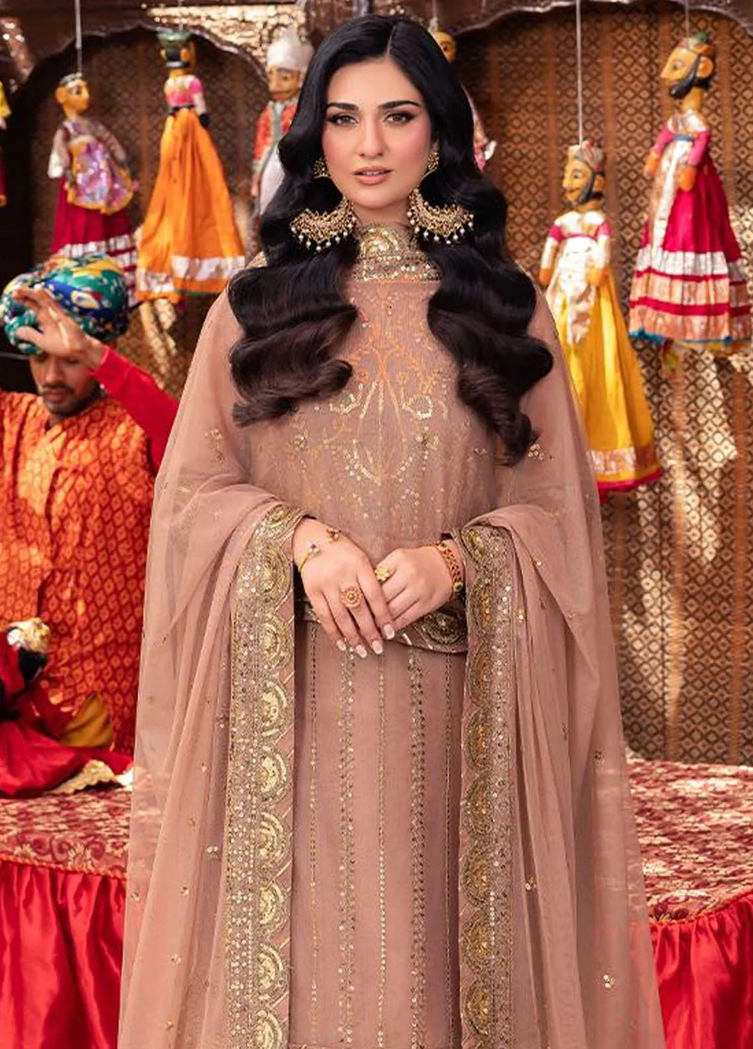 Pyaar Diyan Gallan By Asim Jofa Embroidered Net Suit Unstitched 3 Piece AJEM-09 - Festive Collection