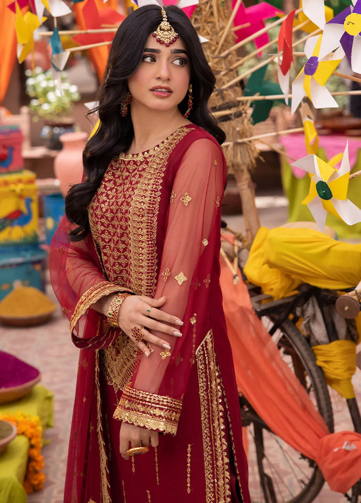 Pyaar Diyan Gallan By Asim Jofa Embroidered Net Suit Unstitched 3 Piece AJEM-10 - Festive Collection