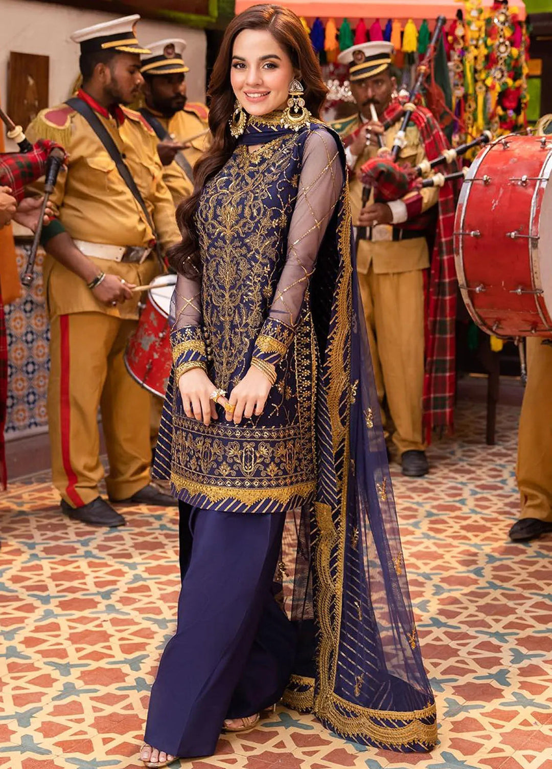 Pyaar Diyan Gallan By Asim Jofa Embroidered Net Suit Unstitched 3 Piece AJEM-18 - Festive Collection