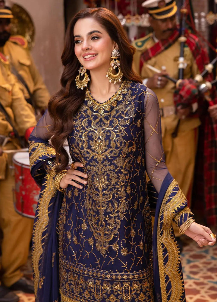Pyaar Diyan Gallan By Asim Jofa Embroidered Net Suit Unstitched 3 Piece AJEM-18 - Festive Collection