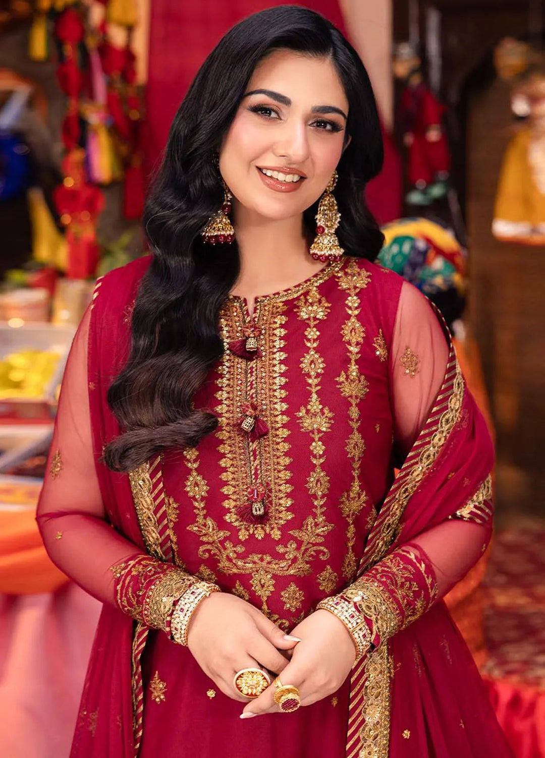Pyaar Diyan Gallan By Asim Jofa Embroidered Net Suit Unstitched 3 Piece AJEM-19 - Festive Collection