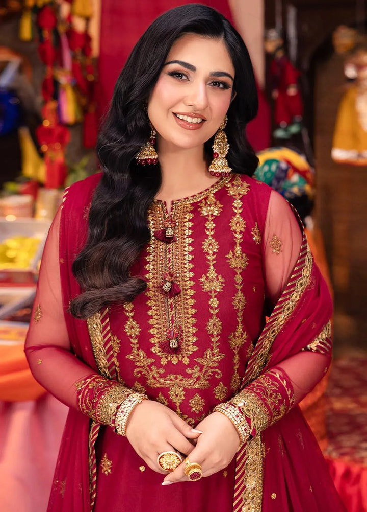 Pyaar Diyan Gallan By Asim Jofa Embroidered Net Suit Unstitched 3 Piece AJEM-19 - Festive Collection