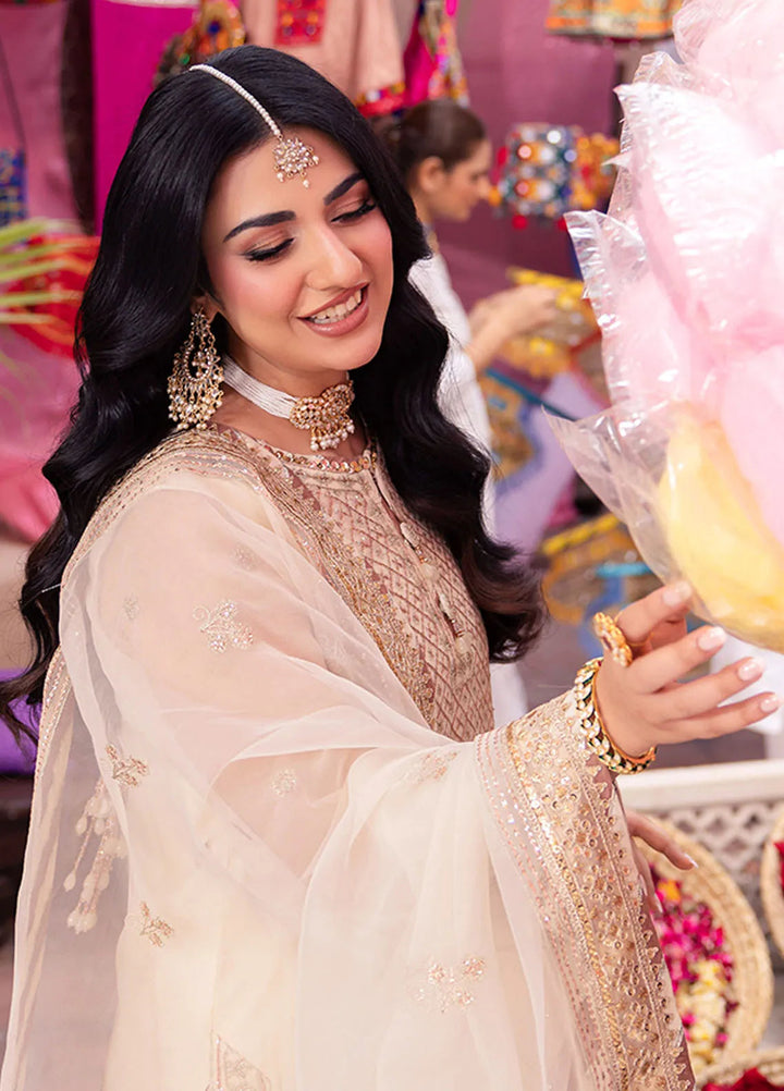 Pyaar Diyan Gallan By Asim Jofa Embroidered Organza Suit Unstitched 3 Piece AJEM-11 - Festive Collection