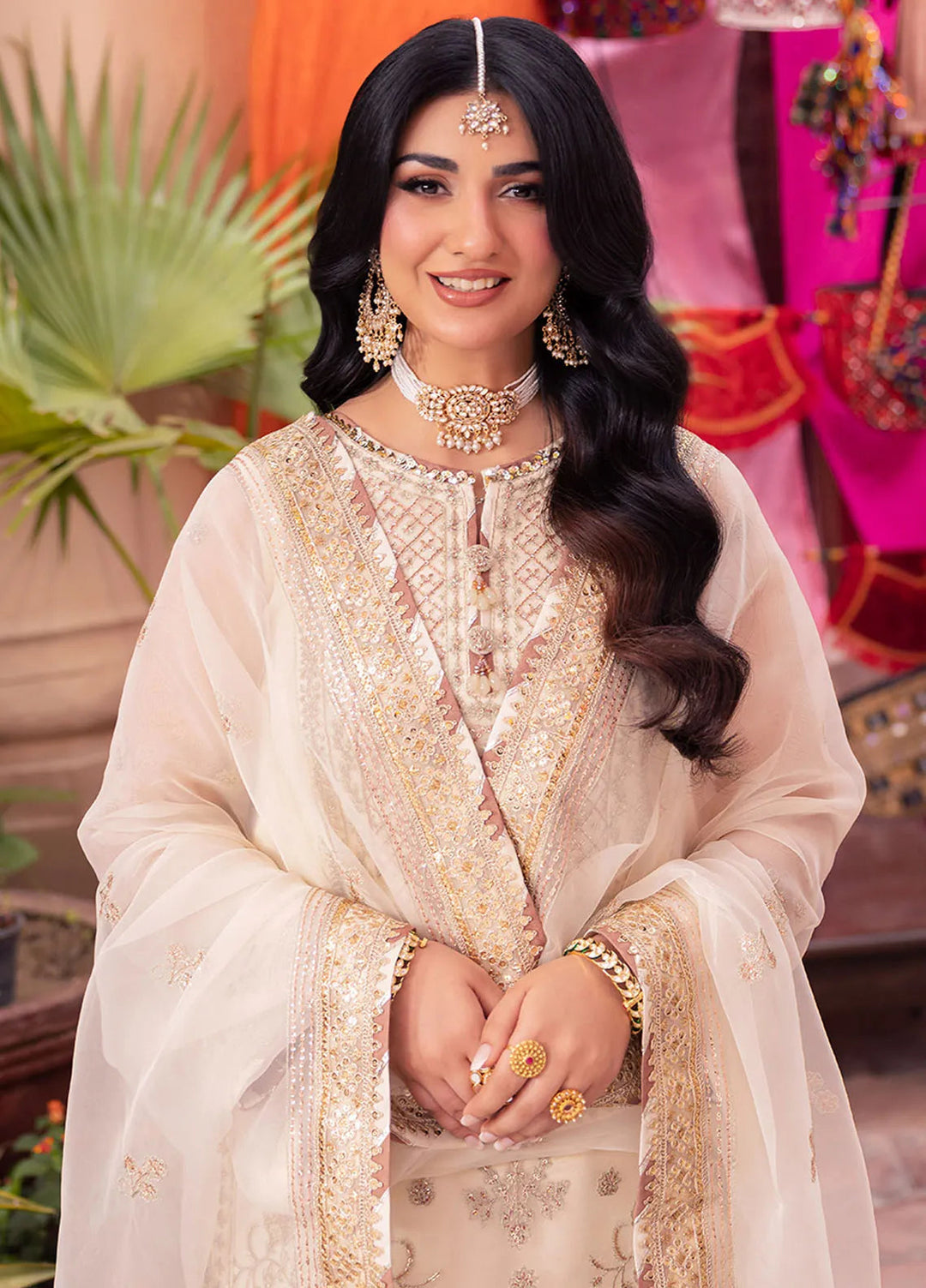 Pyaar Diyan Gallan By Asim Jofa Embroidered Organza Suit Unstitched 3 Piece AJEM-11 - Festive Collection