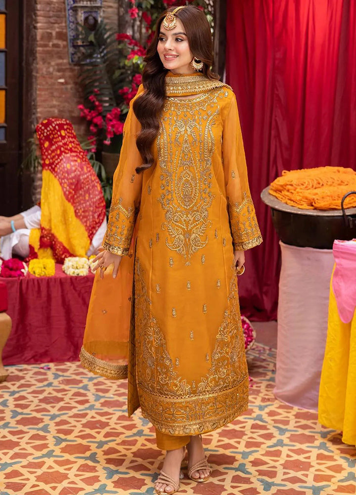 Pyaar Diyan Gallan By Asim Jofa Embroidered Organza Suit Unstitched 3 Piece AJEM-12 - Festive Collection