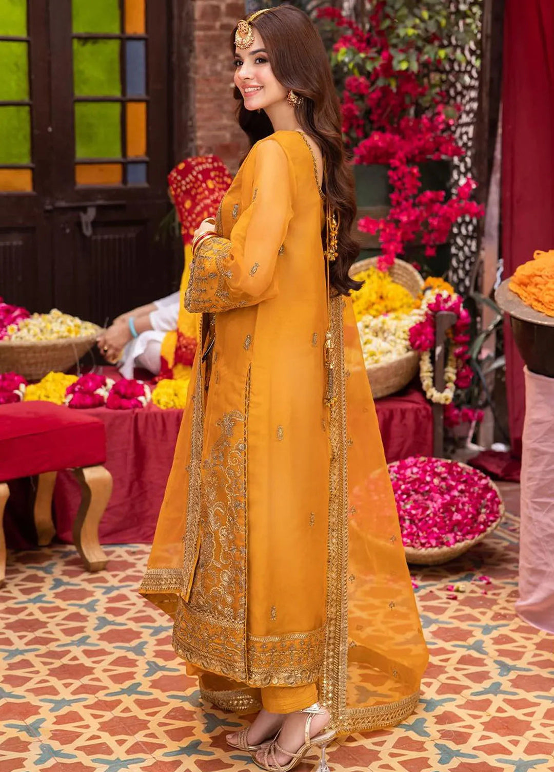 Pyaar Diyan Gallan By Asim Jofa Embroidered Organza Suit Unstitched 3 Piece AJEM-12 - Festive Collection