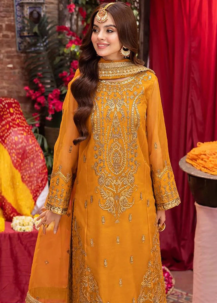 Pyaar Diyan Gallan By Asim Jofa Embroidered Organza Suit Unstitched 3 Piece AJEM-12 - Festive Collection