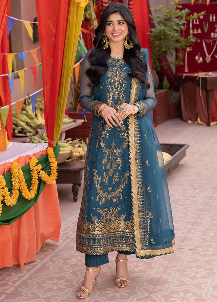Pyaar Diyan Gallan By Asim Jofa Embroidered Organza Suit Unstitched 3 Piece AJEM-13 - Festive Collection