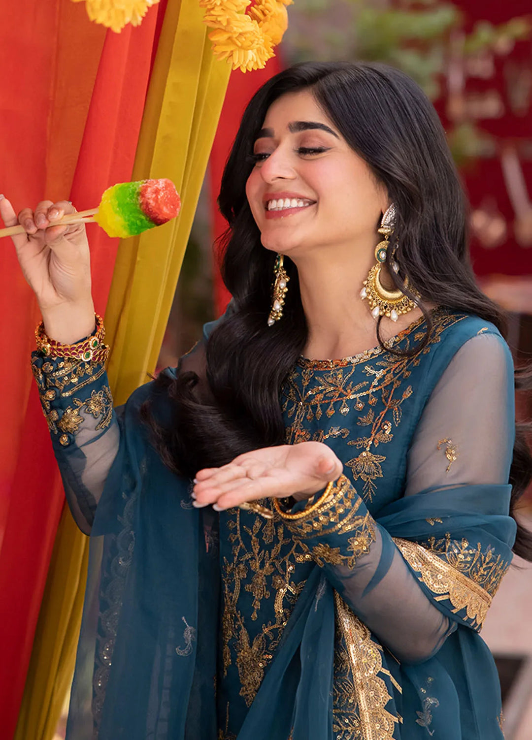 Pyaar Diyan Gallan By Asim Jofa Embroidered Organza Suit Unstitched 3 Piece AJEM-13 - Festive Collection