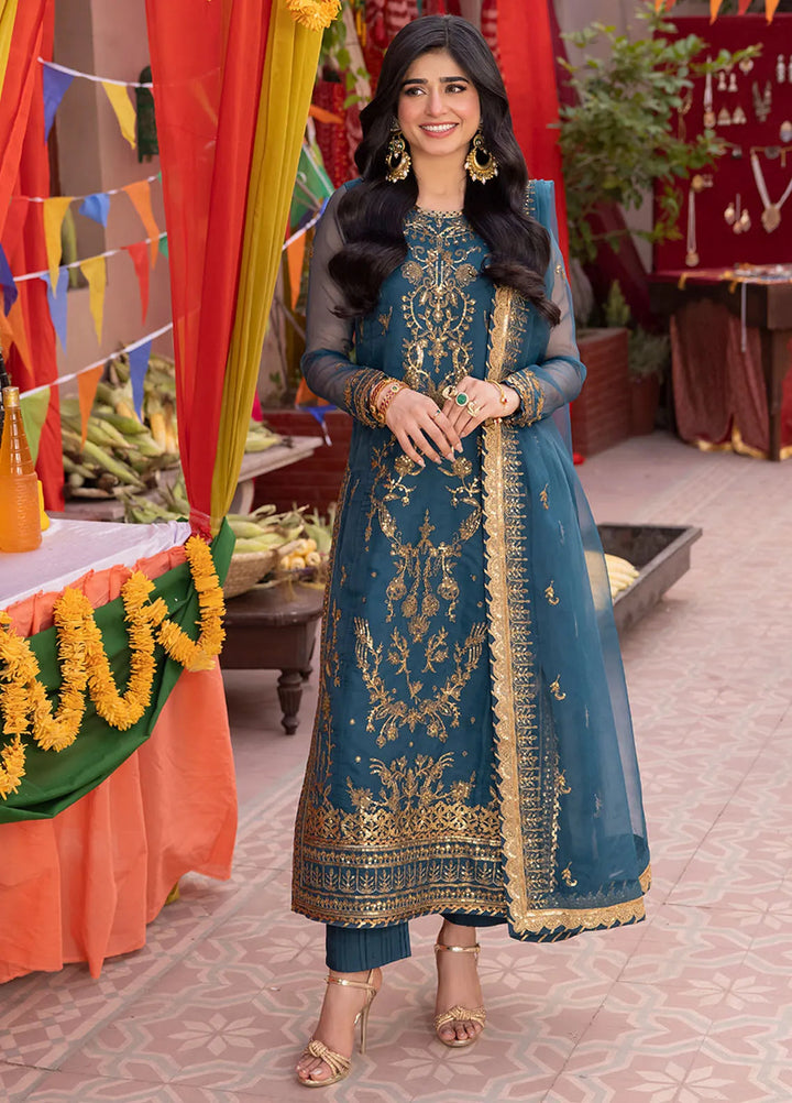 Pyaar Diyan Gallan By Asim Jofa Embroidered Organza Suit Unstitched 3 Piece AJEM-13 - Festive Collection