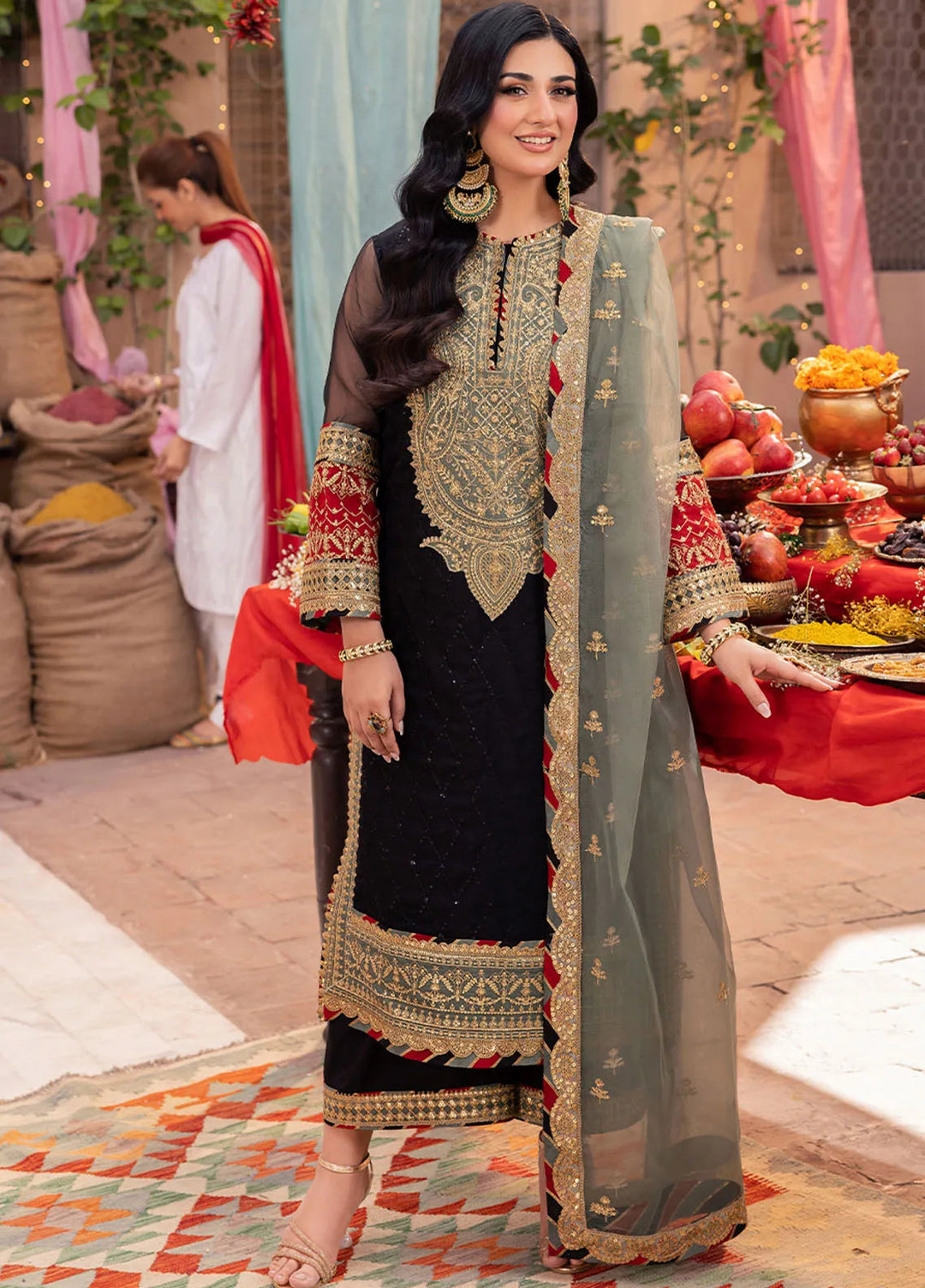 Pyaar Diyan Gallan By Asim Jofa Embroidered Organza Suit Unstitched 3 Piece AJEM-15 - Festive Collection