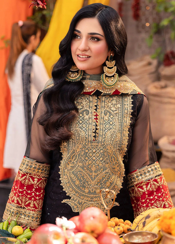 Pyaar Diyan Gallan By Asim Jofa Embroidered Organza Suit Unstitched 3 Piece AJEM-15 - Festive Collection
