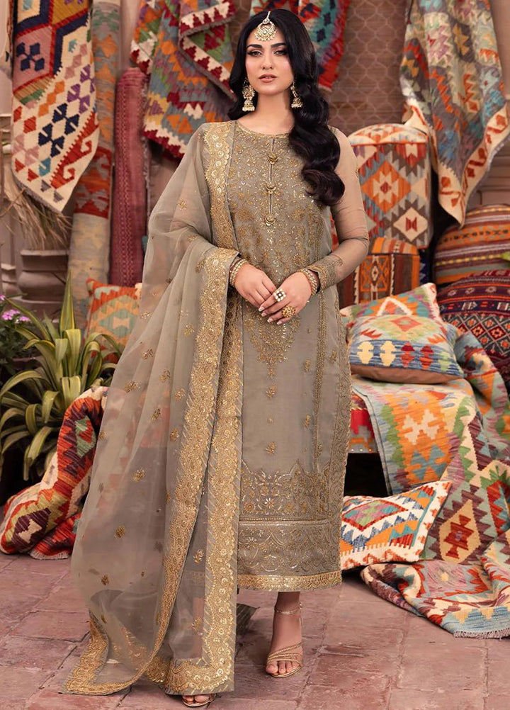 Pyaar Diyan Gallan By Asim Jofa Embroidered Organza Suit Unstitched 3 Piece AJEM-17 - Festive Collection