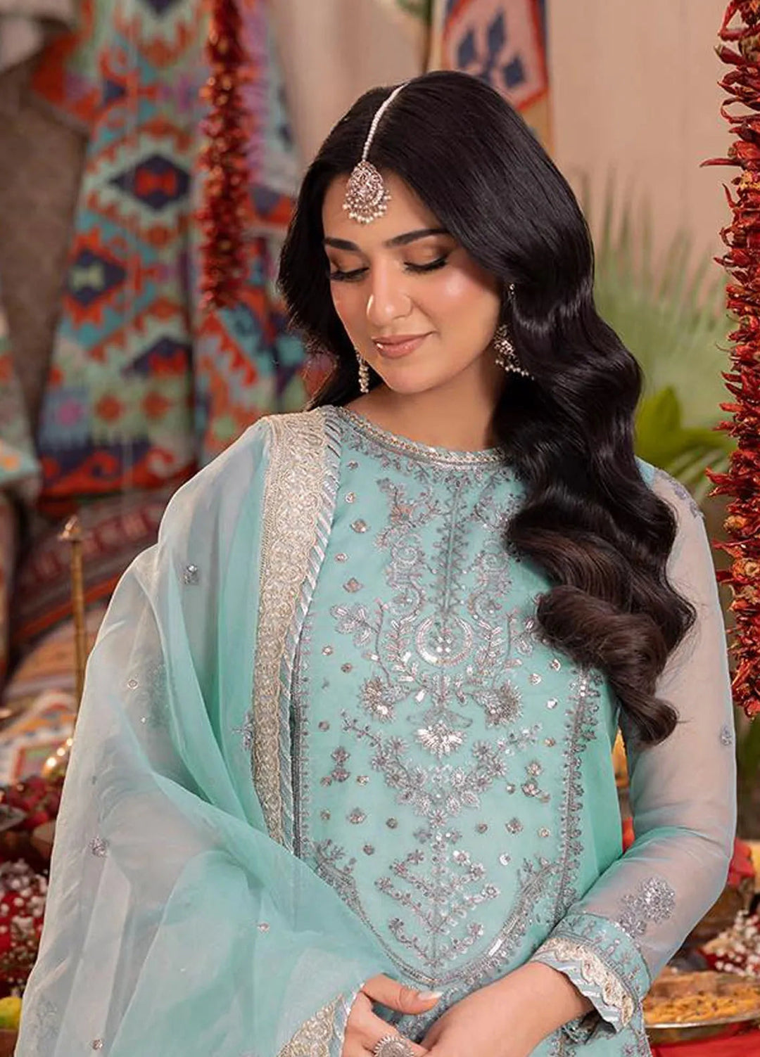 Pyaar Diyan Gallan By Asim Jofa Embroidered Organza Suit Unstitched 3 Piece AJEM-21 - Festive Collection