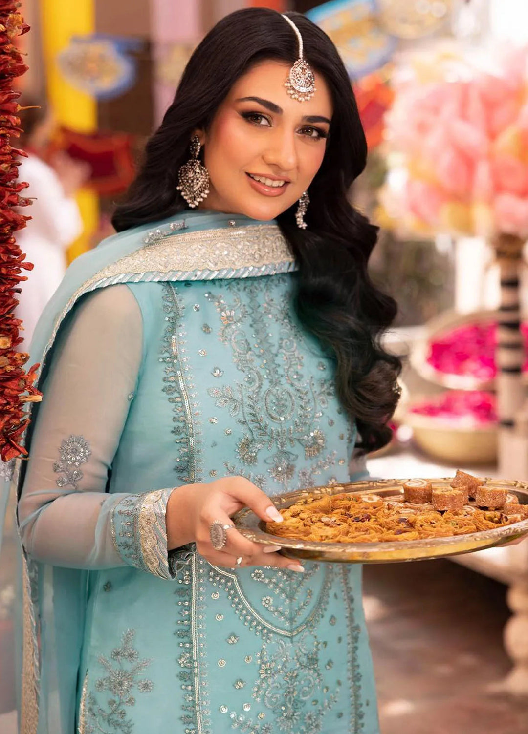 Pyaar Diyan Gallan By Asim Jofa Embroidered Organza Suit Unstitched 3 Piece AJEM-21 - Festive Collection