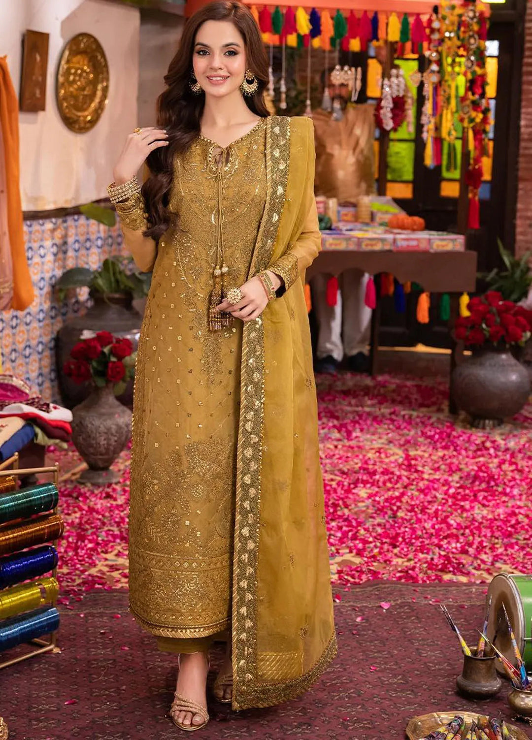Pyaar Diyan Gallan By Asim Jofa Embroidered Organza Suit Unstitched 3 Piece AJEM-22 - Festive Collection