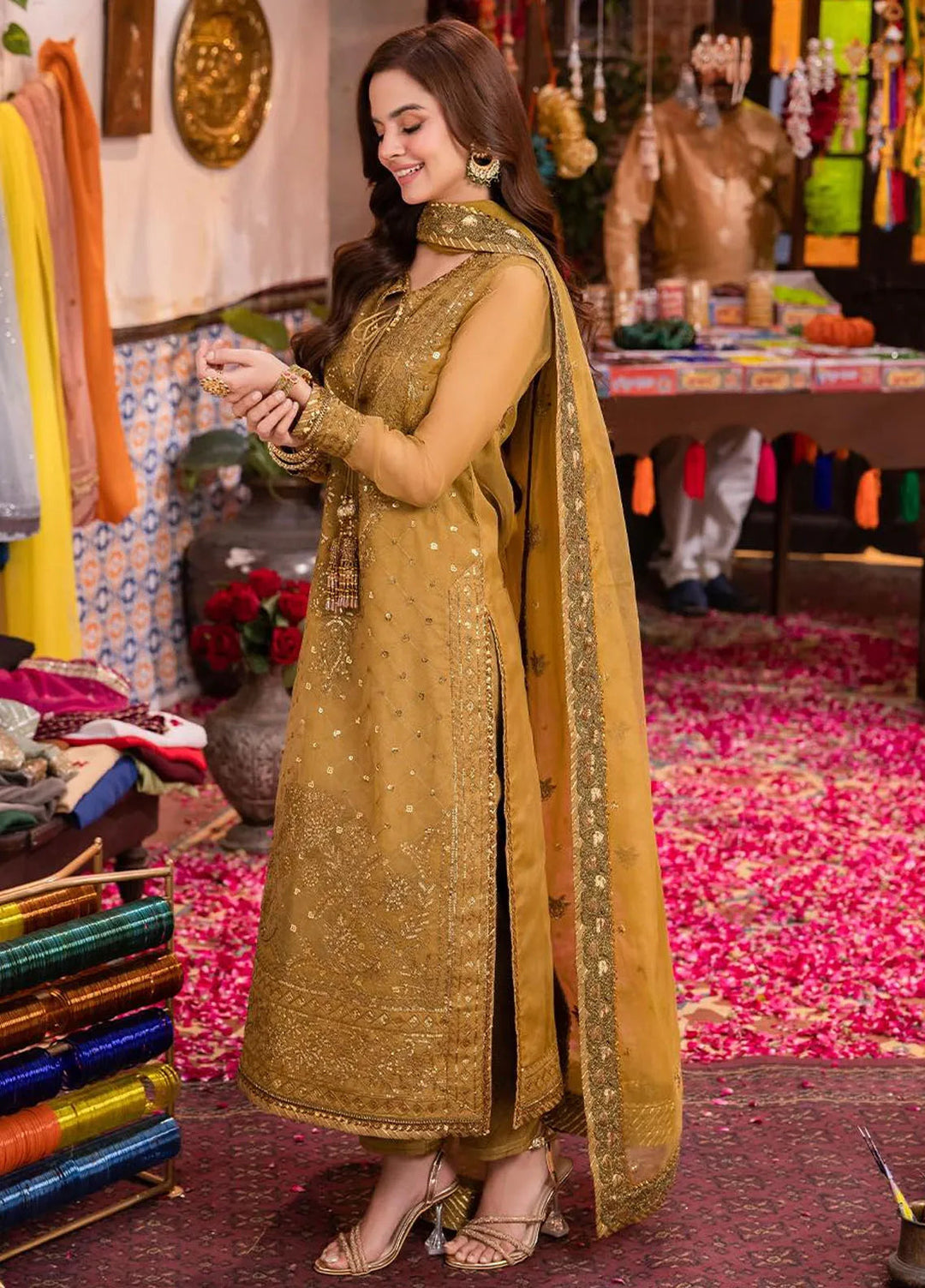 Pyaar Diyan Gallan By Asim Jofa Embroidered Organza Suit Unstitched 3 Piece AJEM-22 - Festive Collection