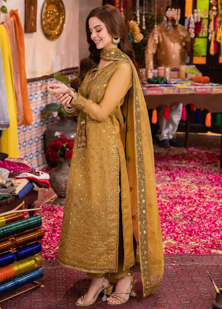 Pyaar Diyan Gallan By Asim Jofa Embroidered Organza Suit Unstitched 3 Piece AJEM-22 - Festive Collection