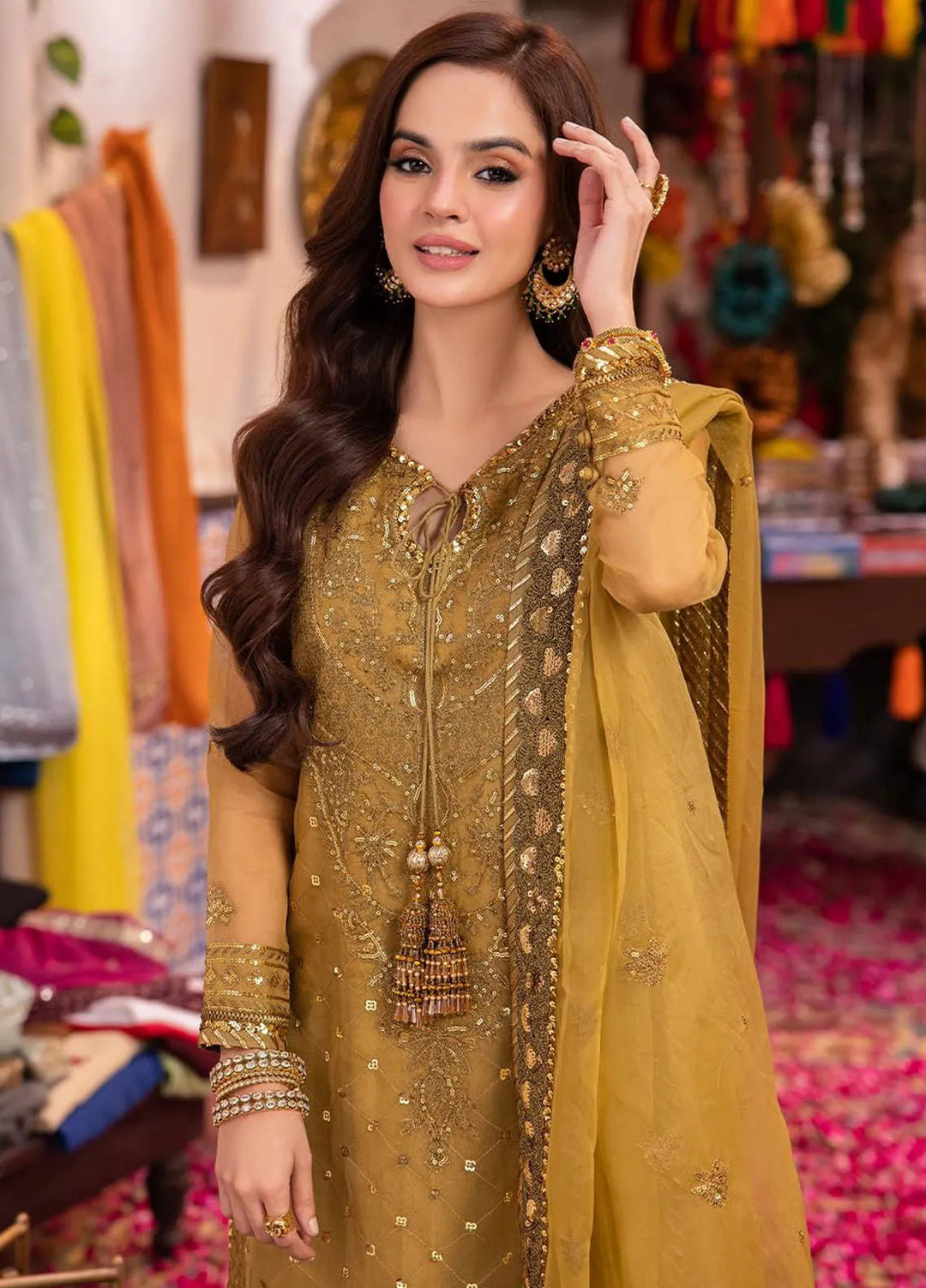 Pyaar Diyan Gallan By Asim Jofa Embroidered Organza Suit Unstitched 3 Piece AJEM-22 - Festive Collection