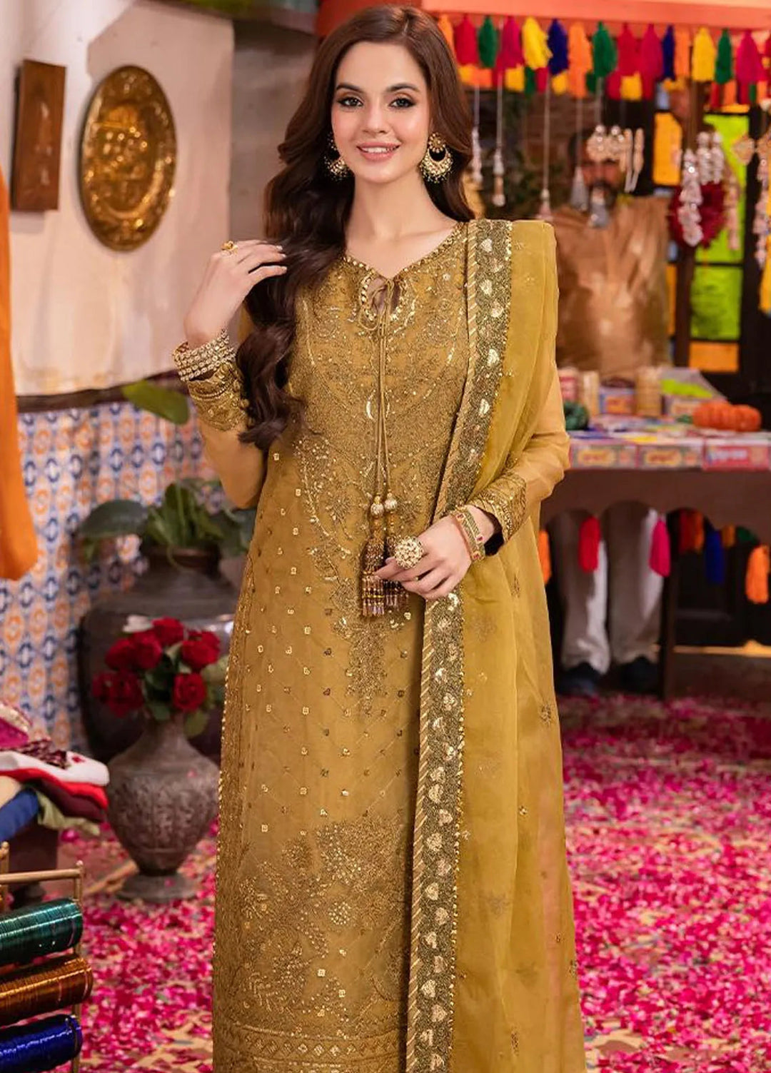 Pyaar Diyan Gallan By Asim Jofa Embroidered Organza Suit Unstitched 3 Piece AJEM-22 - Festive Collection