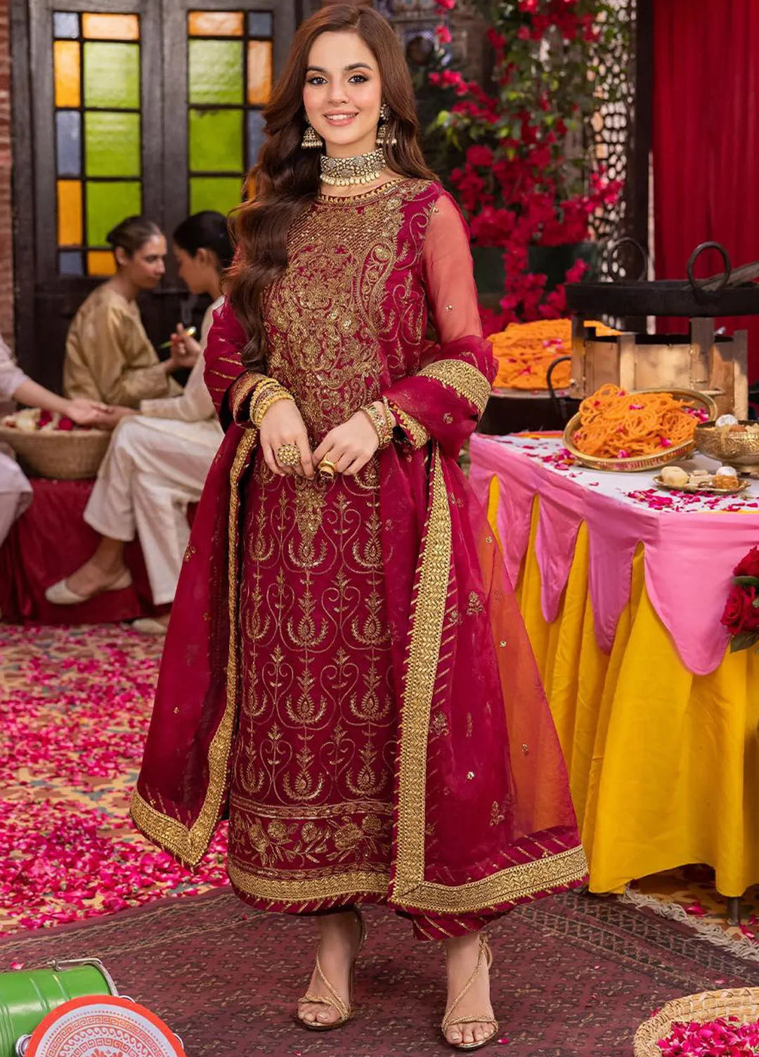 Pyaar Diyan Gallan By Asim Jofa Embroidered Organza Suit Unstitched 3 Piece AJEM-23 - Festive Collection