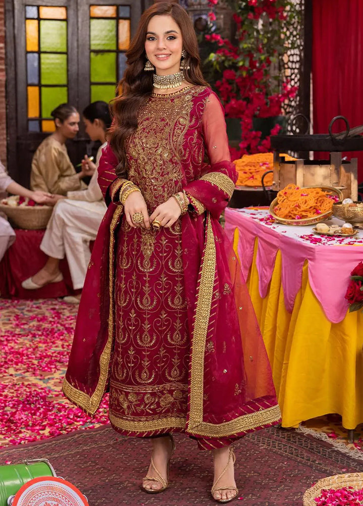 Pyaar Diyan Gallan By Asim Jofa Embroidered Organza Suit Unstitched 3 Piece AJEM-23 - Festive Collection