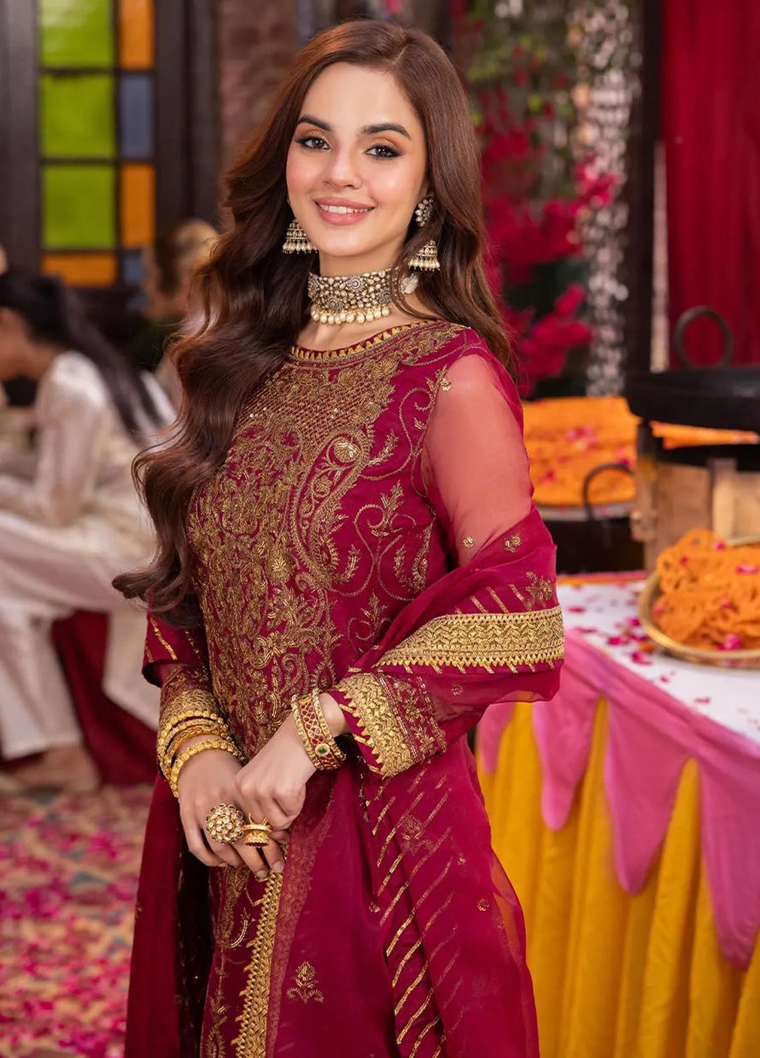 Pyaar Diyan Gallan By Asim Jofa Embroidered Organza Suit Unstitched 3 Piece AJEM-23 - Festive Collection