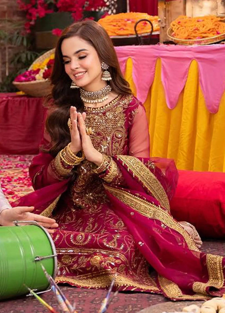 Pyaar Diyan Gallan By Asim Jofa Embroidered Organza Suit Unstitched 3 Piece AJEM-23 - Festive Collection