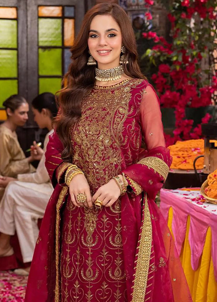 Pyaar Diyan Gallan By Asim Jofa Embroidered Organza Suit Unstitched 3 Piece AJEM-23 - Festive Collection