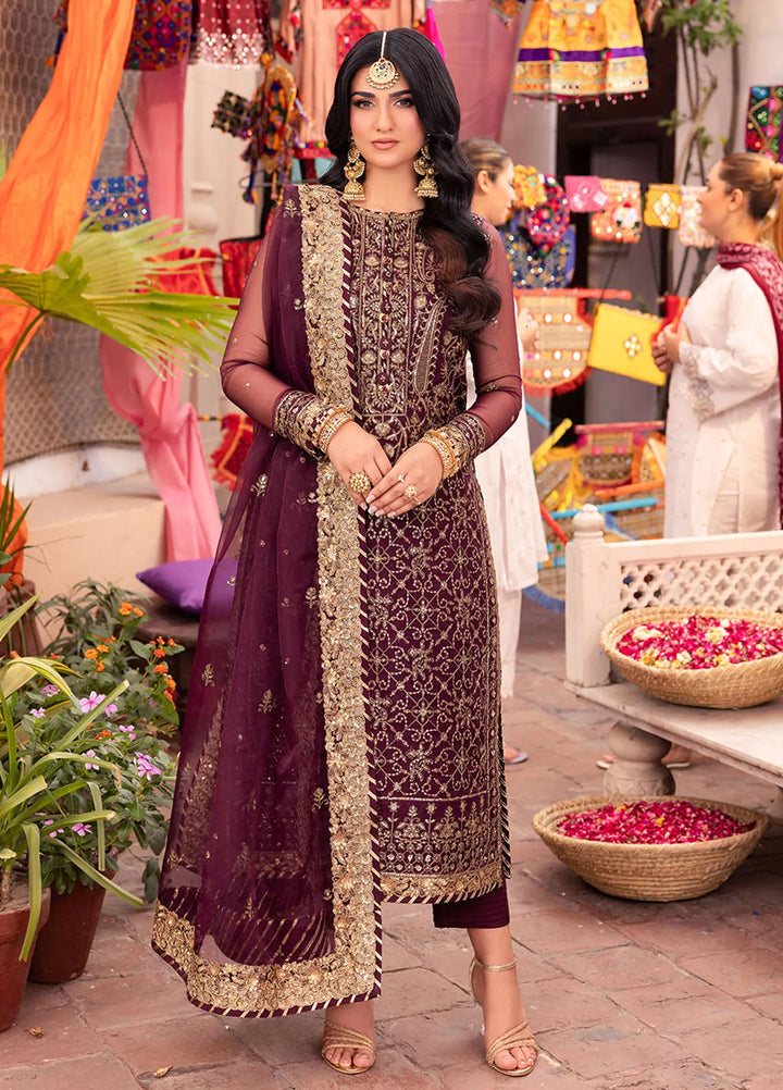 Pyaar Diyan Gallan By Asim Jofa Embroidered Organza Suit Unstitched 3 Piece AJEM-24 - Festive Collection