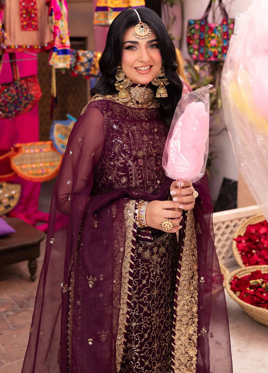Pyaar Diyan Gallan By Asim Jofa Embroidered Organza Suit Unstitched 3 Piece AJEM-24 - Festive Collection