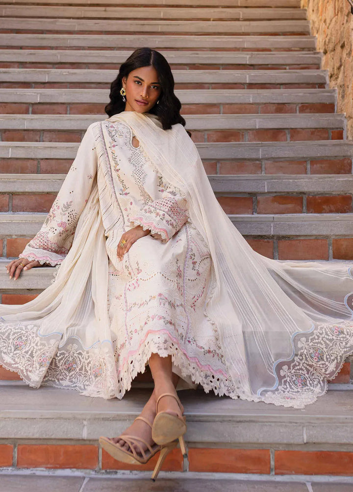 Q Line by Qalamkar Embroidered Lawn Suits Unstitched 3 Piece QLM25QL QM-02 Cheri - Summer Collection