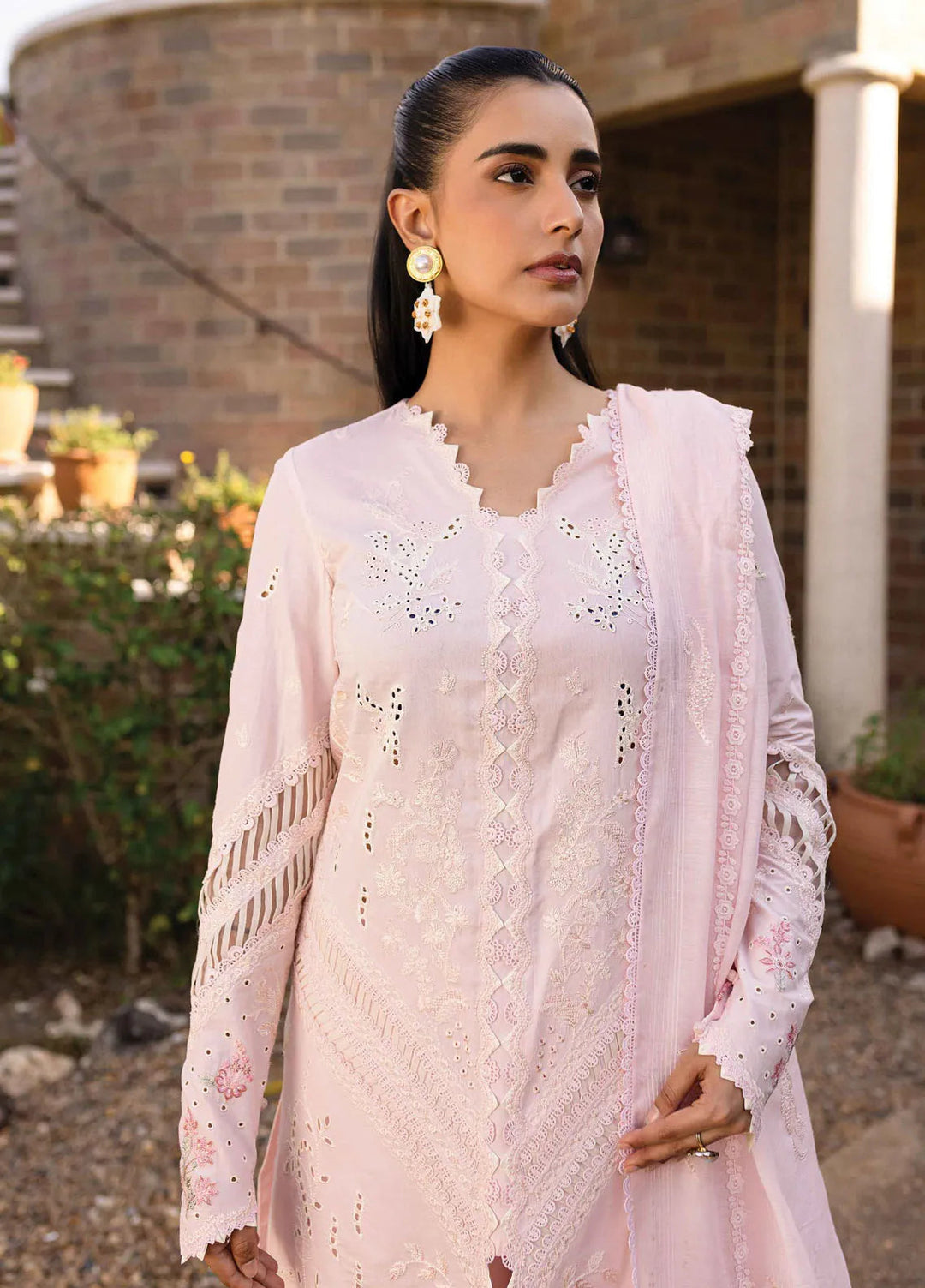 Q Line by Qalamkar Embroidered Lawn Suits Unstitched 3 Piece QLM25QL QM-03 Rune - Summer Collection