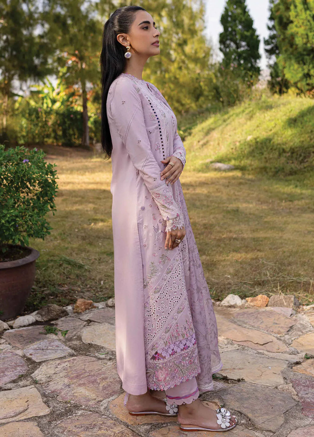 Q Line by Qalamkar Embroidered Lawn Suits Unstitched 3 Piece QLM25QL QM-05 Cecilia - Summer Collection