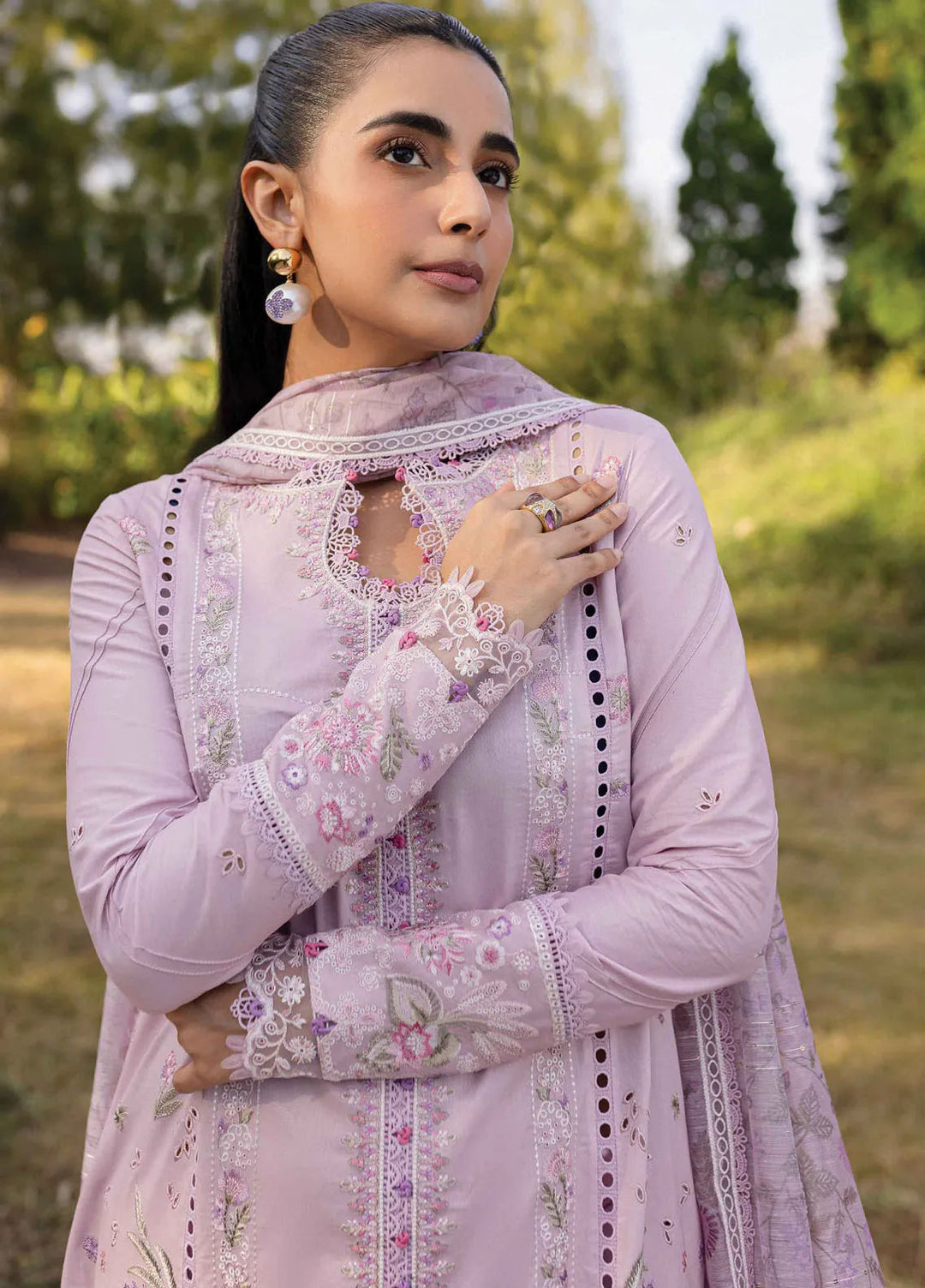 Q Line by Qalamkar Embroidered Lawn Suits Unstitched 3 Piece QLM25QL QM-05 Cecilia - Summer Collection