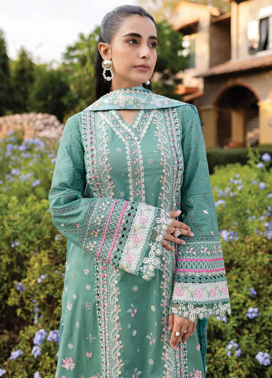 Q Line by Qalamkar Embroidered Lawn Suits Unstitched 3 Piece QLM25QL QM-06 Omi - Summer Collection