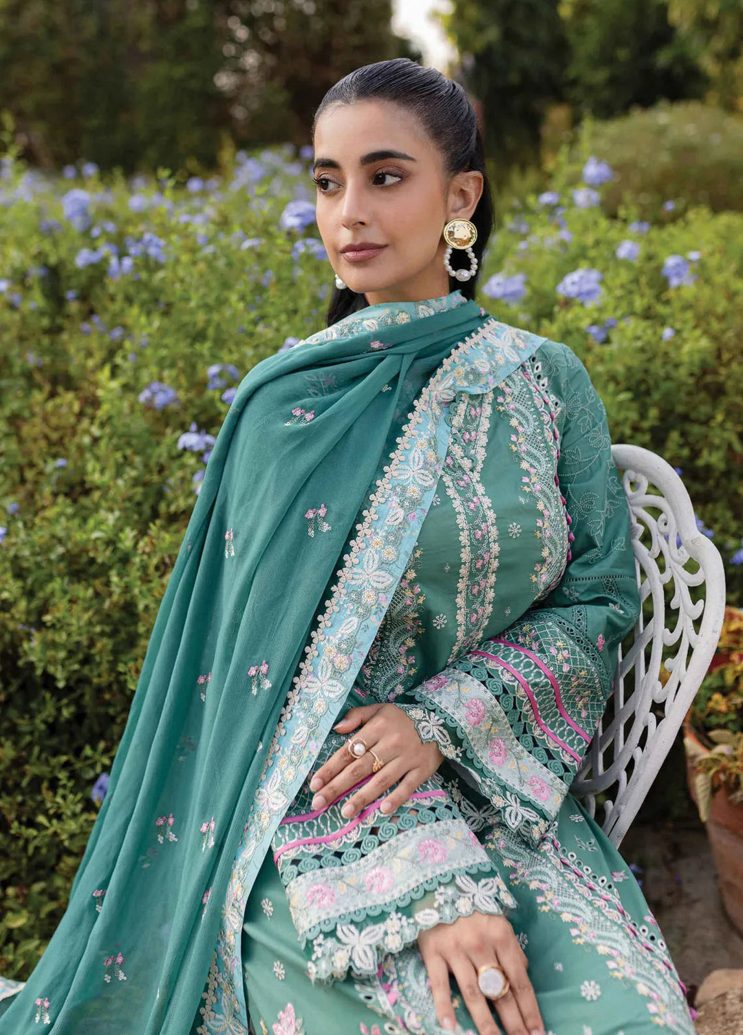 Q Line by Qalamkar Embroidered Lawn Suits Unstitched 3 Piece QLM25QL QM-06 Omi - Summer Collection