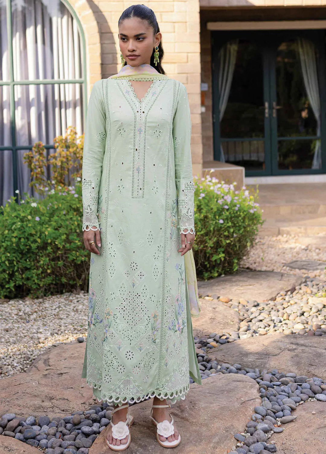 Q Line by Qalamkar Embroidered Lawn Suits Unstitched 3 Piece QLM25QL QM-08 Maia - Summer Collection