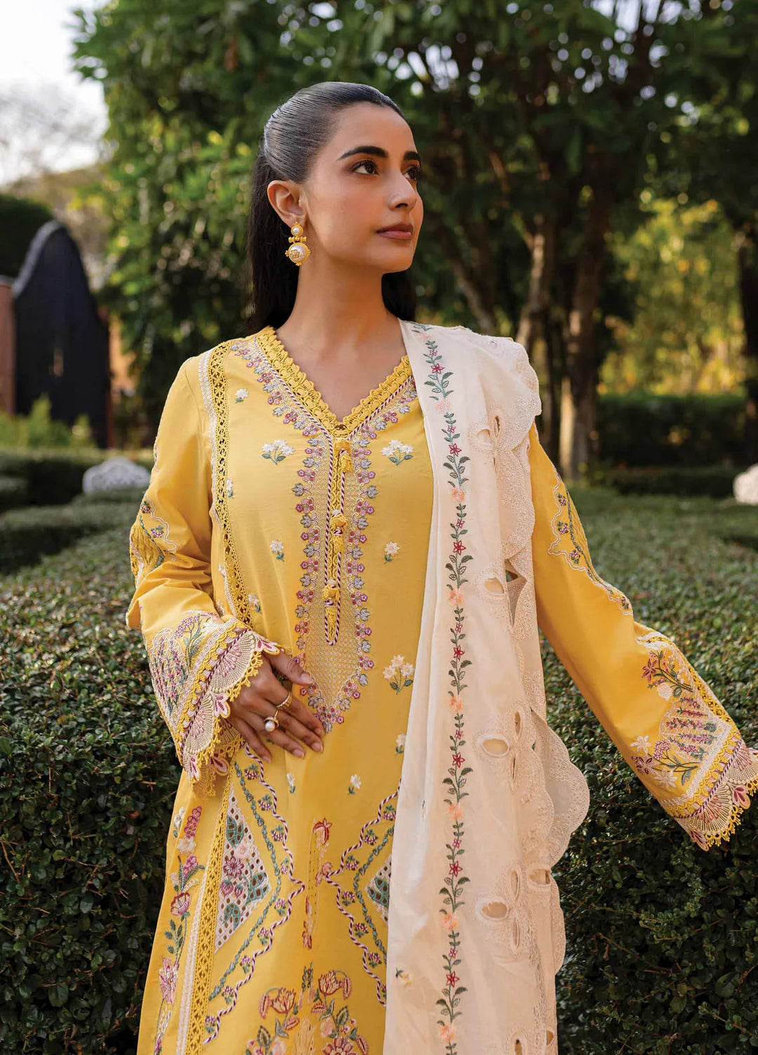 Q Line by Qalamkar Embroidered Lawn Suits Unstitched 3 Piece QLM25QL QM-10 Olena - Summer Collection