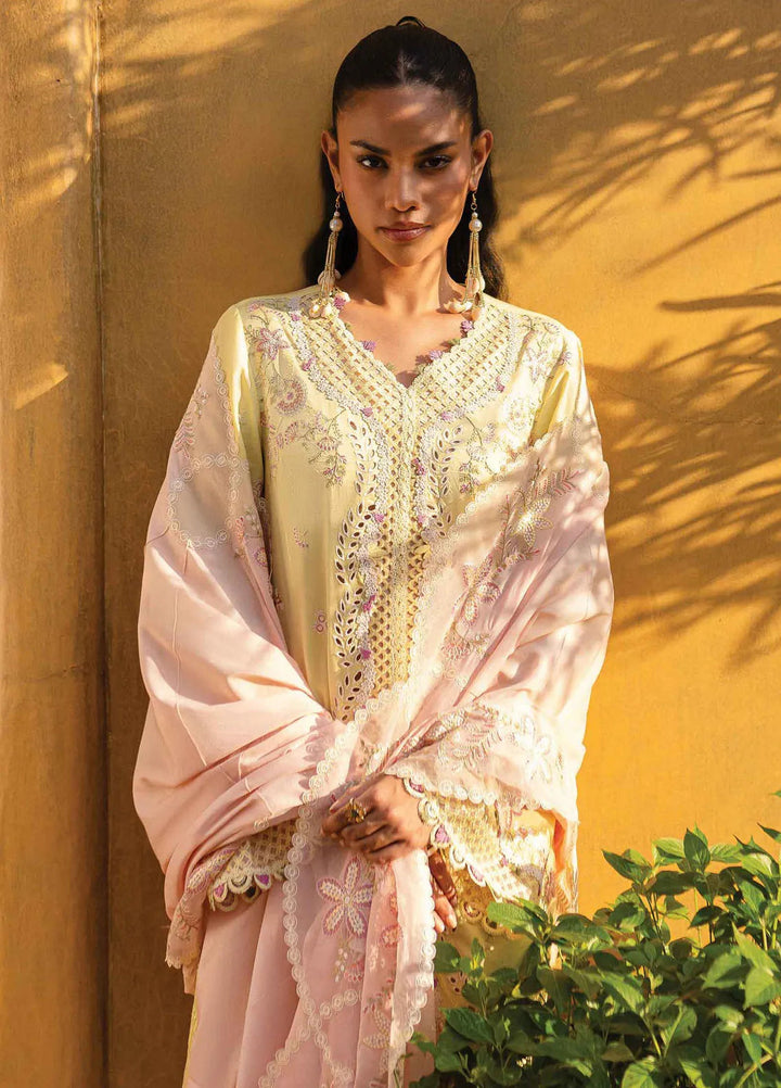 Q Line by Qalamkar Embroidered Lawn Suits Unstitched 3 Piece QLM25QL QM-11 Ina - Summer Collection