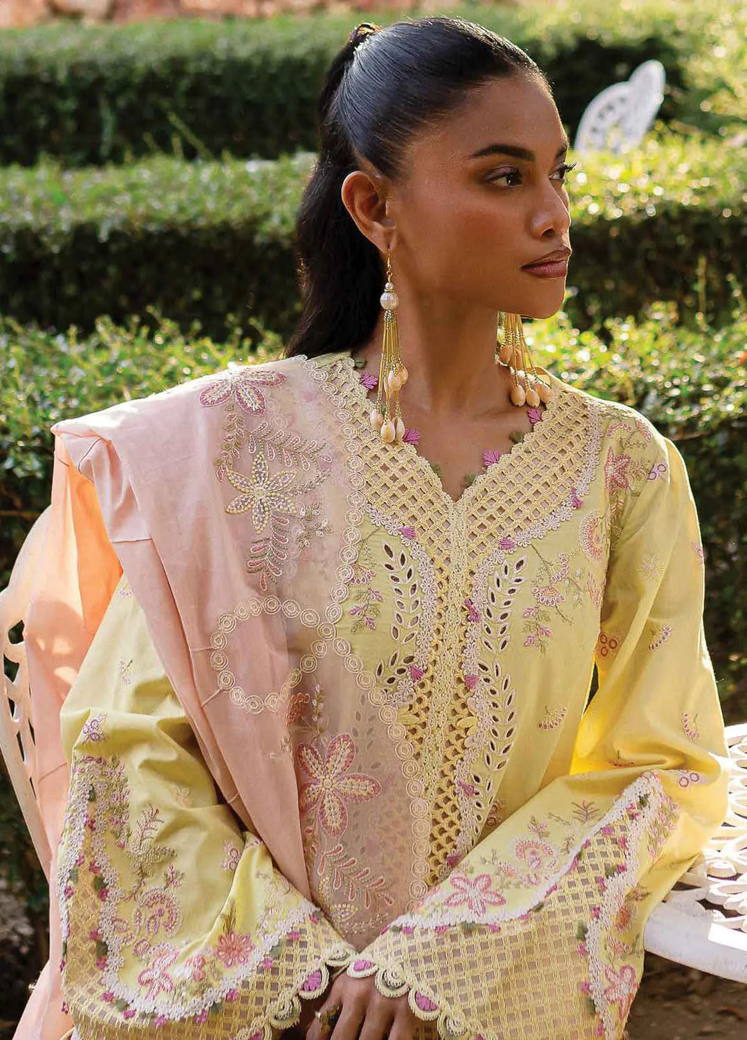 Q Line by Qalamkar Embroidered Lawn Suits Unstitched 3 Piece QLM25QL QM-11 Ina - Summer Collection