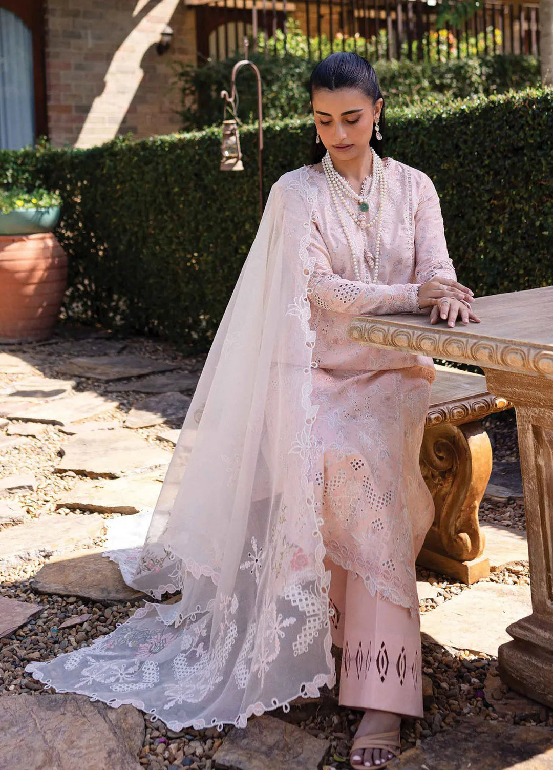 Q Line by Qalamkar Embroidered Lawn Suits Unstitched 3 Piece QLM25QL QM-12 Miso - Summer Collection