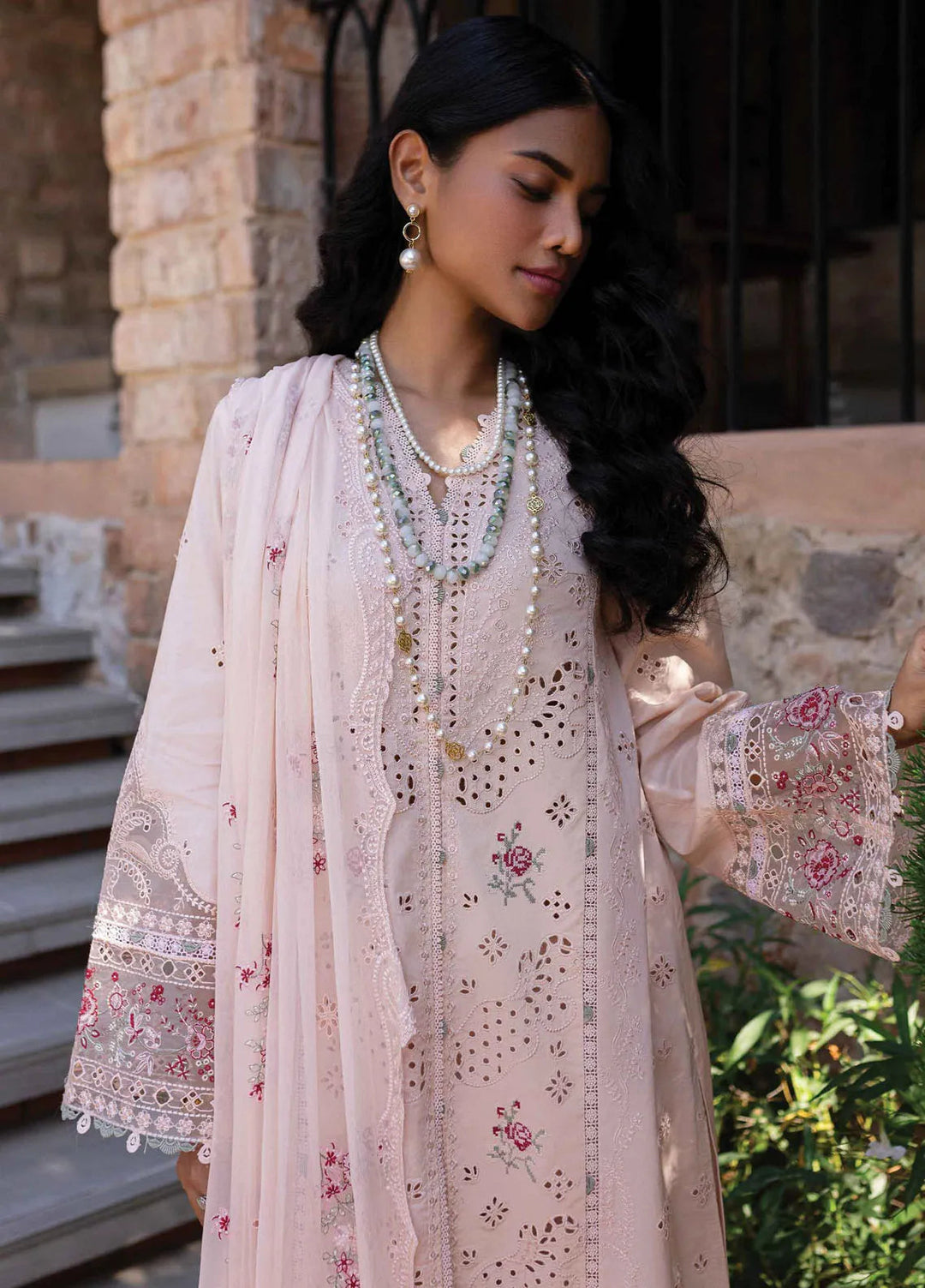 Q Line by Qalamkar Embroidered Lawn Suits Unstitched 3 Piece QLM25QL QM-14 Neha - Summer Collection