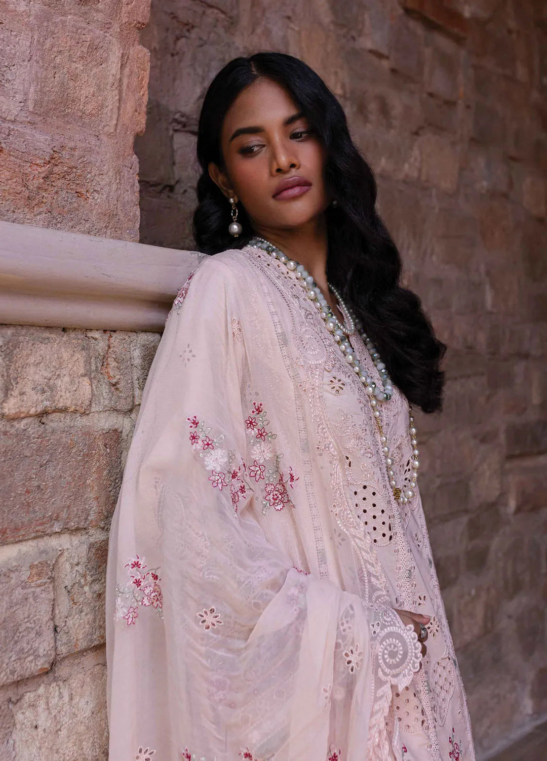 Q Line by Qalamkar Embroidered Lawn Suits Unstitched 3 Piece QLM25QL QM-14 Neha - Summer Collection