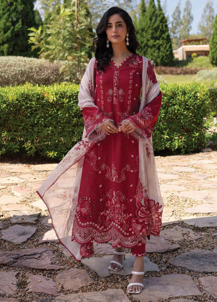 Q Line by Qalamkar Embroidered Lawn Suits Unstitched 3 Piece QLM25QL QM-15 Soha - Summer Collection
