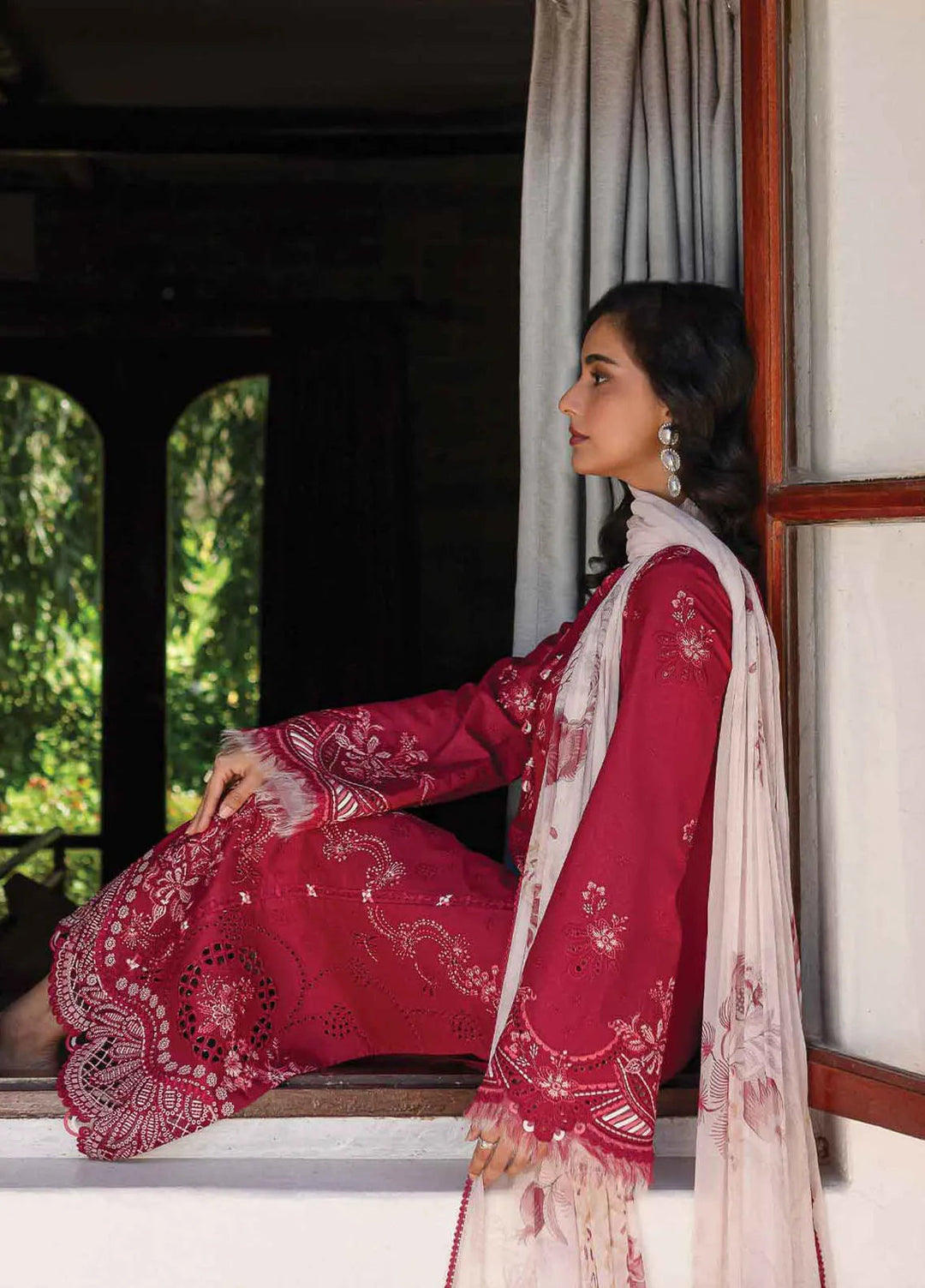 Q Line by Qalamkar Embroidered Lawn Suits Unstitched 3 Piece QLM25QL QM-15 Soha - Summer Collection