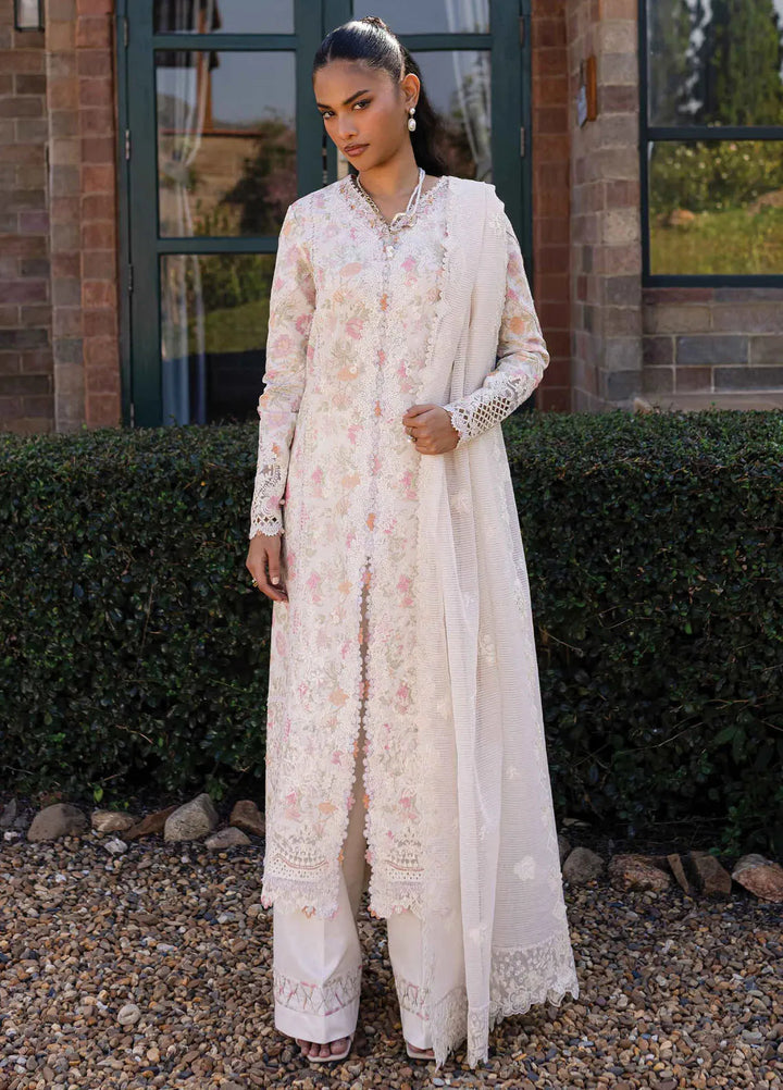 Q Line by Qalamkar Embroidered Lawn Suits Unstitched 3 Piece QLM25QL QM-18 Feeha - Summer Collection